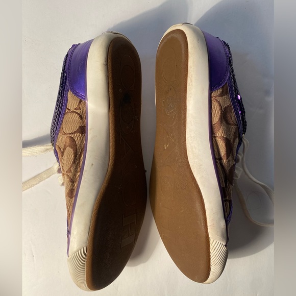 Coach sneakers with purple sequin trim - Picture 6 of 9